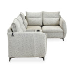 Infinia 2+1+1 Seater Fabric Sofa Set with Left Corner Sofa and Rectangle Console- Off White