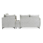 Infinia 2+1+1 Seater Fabric Sofa Set with Left Corner Sofa and Rectangle Console- Off White
