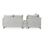 Infinia 2+1+1 Seater Fabric Sofa Set with Right Corner Sofa and Rectangle Console- Off White