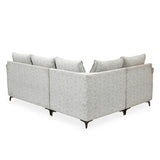 Infinia 2+1+1 Seater Fabric Sofa Set with Right Corner Sofa- Off White