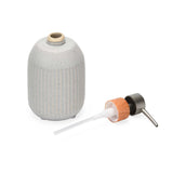 Ribbed Stoneware Bath Accessories Set of 3- Grey