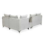 Infinia 2+1+1 Seater Fabric Sofa Set with Left Corner Sofa and Rectangle Console- Off White