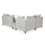 Infinia 2+1+1 Seater Fabric Sofa Set with Right Corner Sofa and Rectangle Console- Off White