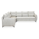 Infinia 3+2+1 Seater Fabric Sofa Set with Right Corner Sofa- Off White