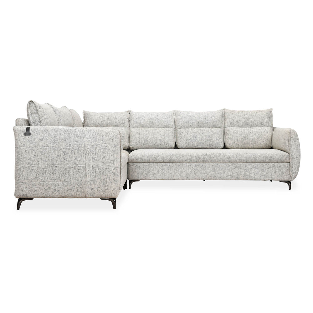 Infinia 3+2+1 Seater Fabric Sofa Set with Right Corner Sofa- Off White