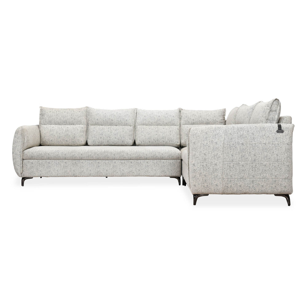 Infinia 3+2+1 Seater Fabric Sofa Set with Left Corner Sofa- Off White