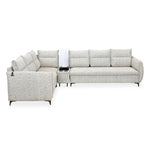Infinia 3+2+1 Seater Fabric Sofa Set with Right Corner Sofa and Rectangle Console- Off White