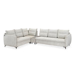 Infinia 3+2+1 Seater Fabric Sofa Set with Right Corner Sofa and Rectangle Console- Off White