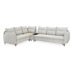 Infinia 3+2+1 Seater Fabric Sofa Set with Right Corner Sofa and Rectangle Console- Off White