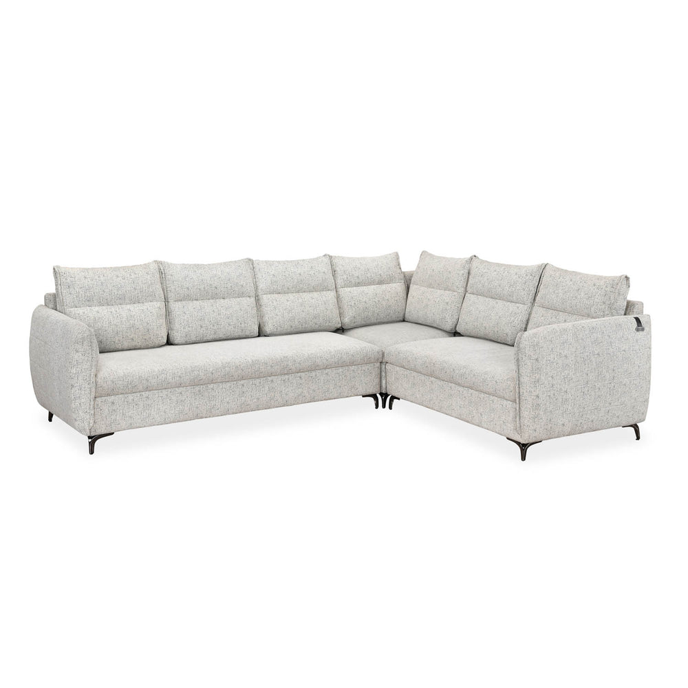 Infinia 3+2+1 Seater Fabric Sofa Set with Left Corner Sofa- Off White