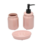 Round Rim Stoneware Batch Accessories Set of 3- Pink