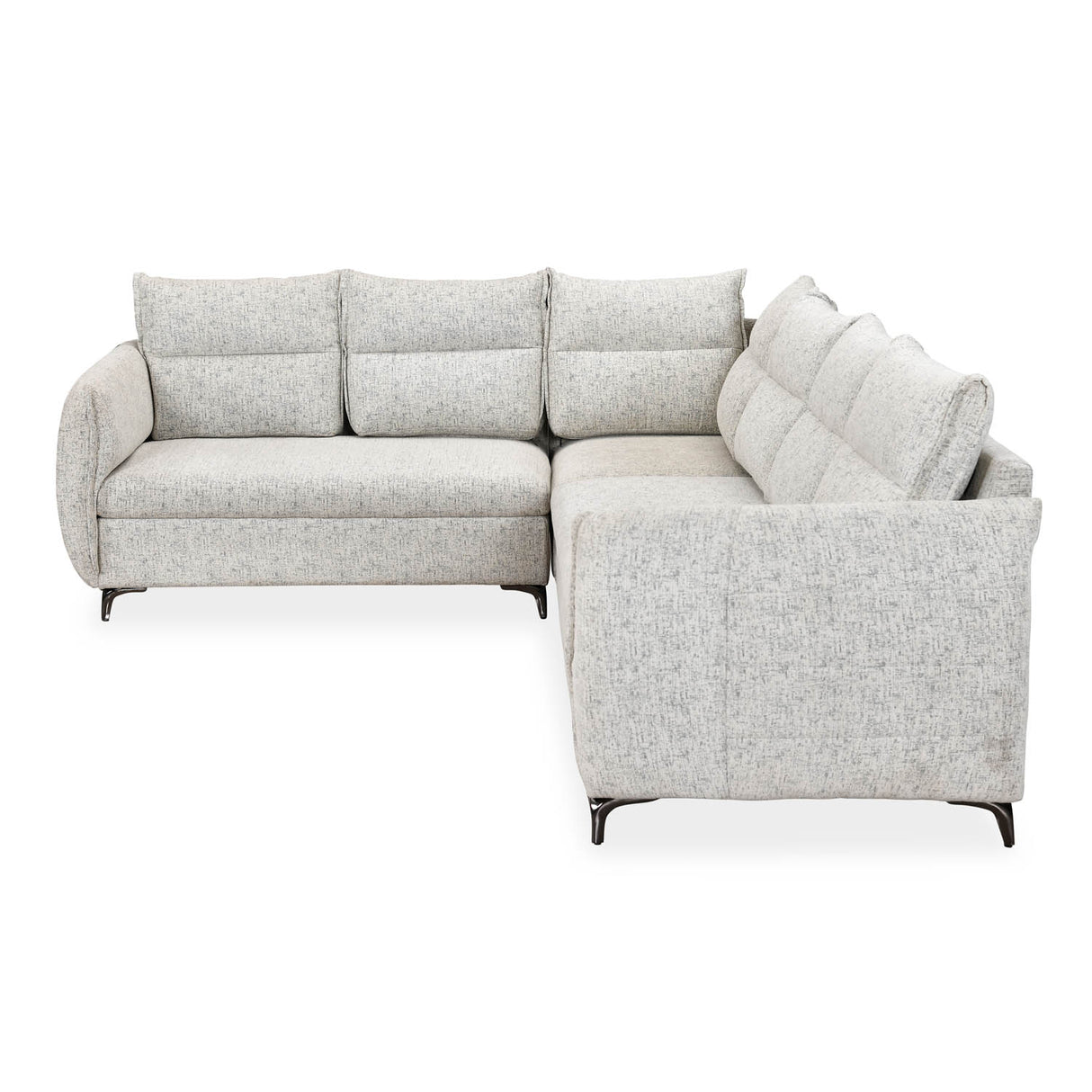 Infinia 3+2+1 Seater Fabric Sofa Set with Right Corner Sofa- Off White
