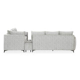 Infinia 3+2+1 Seater Fabric Sofa Set with Left Corner Sofa and Rectangle Console- Off White