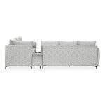 Infinia 3+2+1 Seater Fabric Sofa Set with Left Corner Sofa and Rectangle Console- Off White