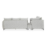Infinia 3+2+1 Seater Fabric Sofa Set with Right Corner Sofa and Rectangle Console- Off White