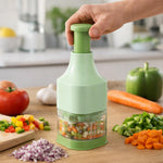 Baker's Secret Manual Push Food Chopper- Green