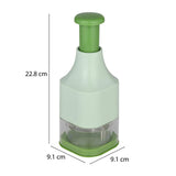 Baker's Secret Manual Push Food Chopper- Green