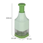Baker's Secret Manual Push Food Chopper- Green