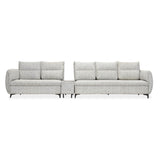 Infinia 2+3 Seater Fabric Sofa Set with Rectangle Console- Off White
