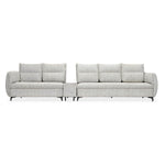 Infinia 2+3 Seater Fabric Sofa Set with Rectangle Console- Off White