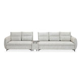 Infinia 2+3 Seater Fabric Sofa Set with Rectangle Console- Off White