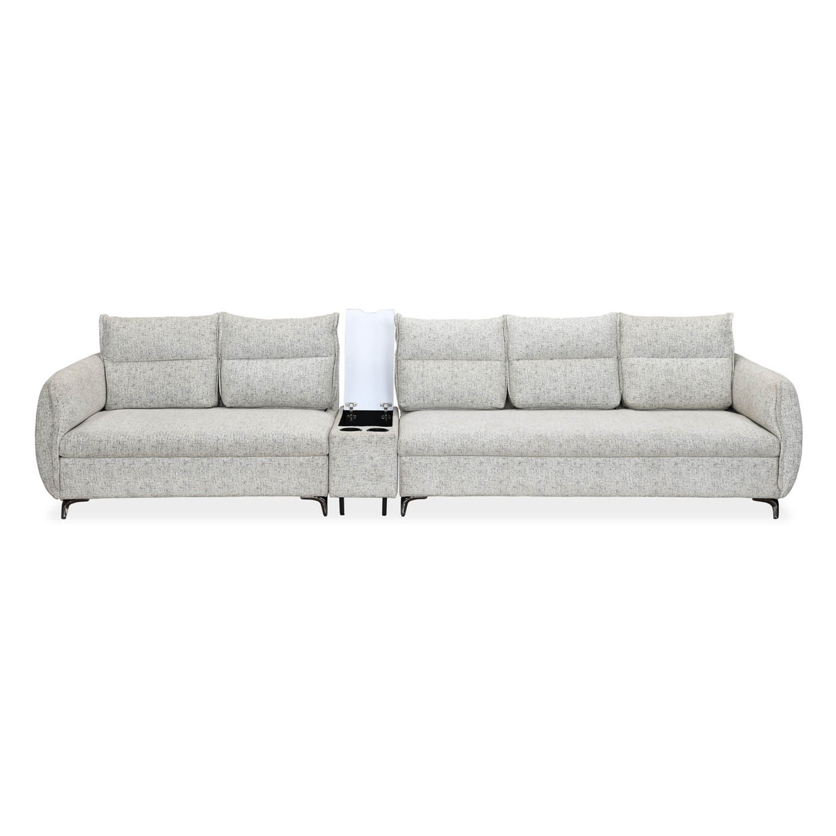 Infinia 2+3 Seater Fabric Sofa Set with Rectangle Console- Off White