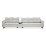 Infinia 2+3 Seater Fabric Sofa Set with Rectangle Console- Off White