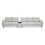 Infinia 2+3 Seater Fabric Sofa Set with Rectangle Console- Off White