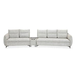 Infinia 2+3 Seater Fabric Sofa Set with Triangle Console- Off White