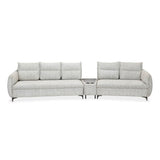 Infinia 3+2 Seater Fabric Sofa Set with Triangle Console- Off White