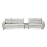Infinia 3+2 Seater Fabric Sofa Set with Triangle Console- Off White