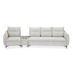 Infinia 1+3 Seater Fabric Sofa Set with Triangle Console- Off White