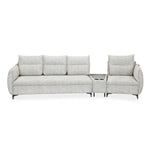 Infinia 3+1 Seater Fabric Sofa Set with Triangle Console- Off White