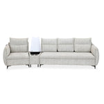 Infinia 1+3 Seater Fabric Sofa Set with Triangle Console- Off White