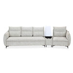 Infinia 3+1 Seater Fabric Sofa Set with Triangle Console- Off White