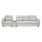 Infinia 1+3 Seater Fabric Sofa Set with Rectangle Console- Off White
