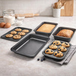 Baker's Secret Baking Pan Set of 5- Grey