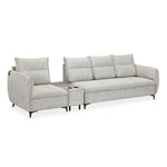 Infinia 1+3 Seater Fabric Sofa Set with Rectangle Console- Off White
