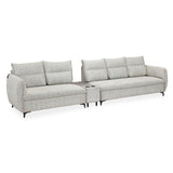 Infinia 2+3 Seater Fabric Sofa Set with Rectangle Console- Off White