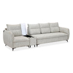 Infinia 1+3 Seater Fabric Sofa Set with Rectangle Console- Off White