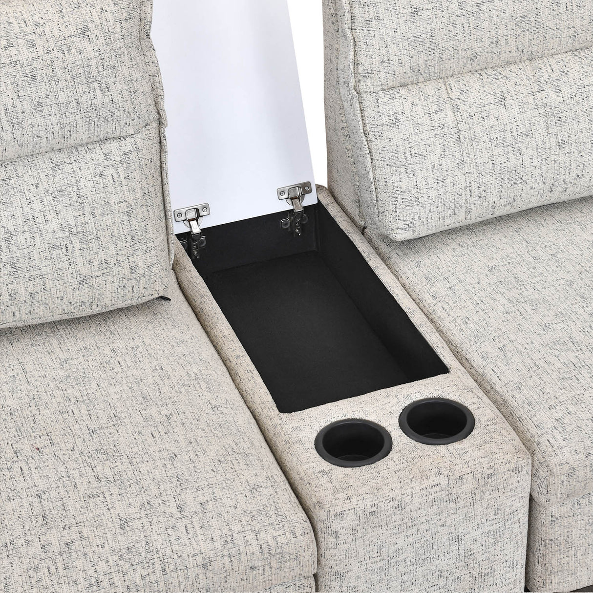 Infinia 3+1 Seater Fabric Sofa Set with Rectangle Console- Off White