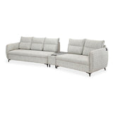 Infinia 3+2 Seater Fabric Sofa Set with Triangle Console- Off White