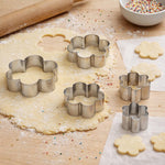 Baker's Secret Stainless Steel Cookie Cutter Set of 5- Silver