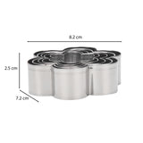 Baker's Secret Stainless Steel Cookie Cutter Set of 5- Silver