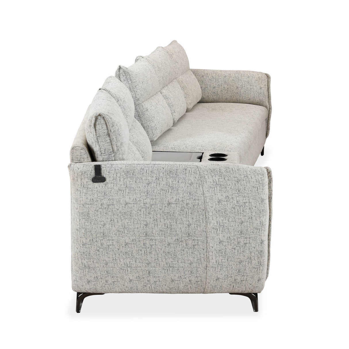 Infinia 2+3 Seater Fabric Sofa Set with Triangle Console- Off White