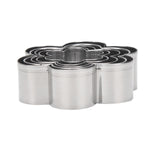 Baker's Secret Stainless Steel Cookie Cutter Set of 5- Silver
