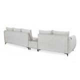 Infinia 2+3 Seater Fabric Sofa Set with Triangle Console- Off White