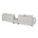Infinia 2+3 Seater Fabric Sofa Set with Triangle Console- Off White