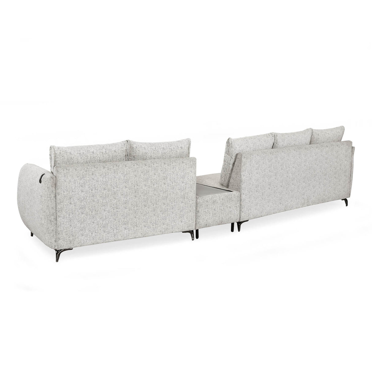 Infinia 3+2 Seater Fabric Sofa Set with Triangle Console- Off White