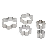 Baker's Secret Stainless Steel Cookie Cutter Set of 5- Silver